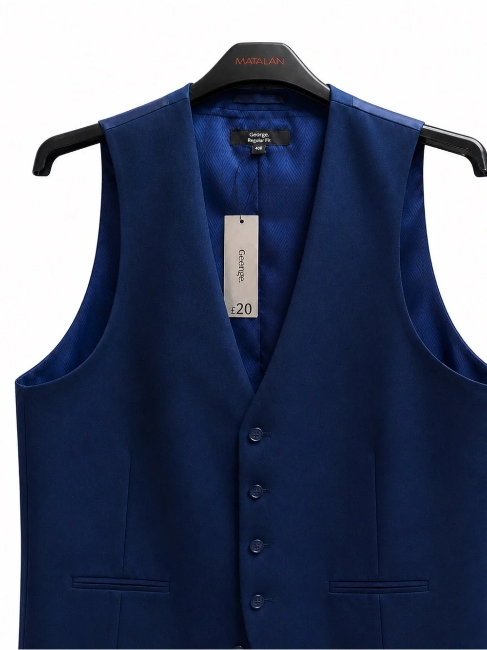 Brand New Navy Waistcoat Men’s 40R – Elegant Formal Vest with Tags - Picture 3 of 4